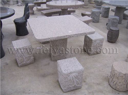 Granite Table and Benches