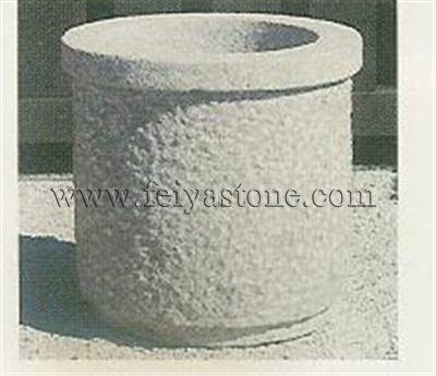 natural stone flowerpot