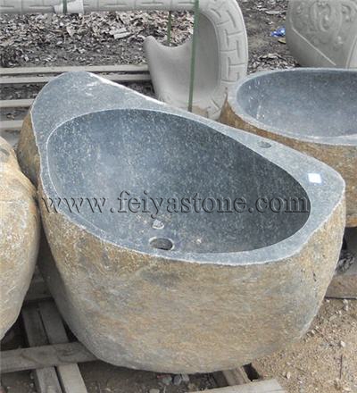 natural stone flowerpot