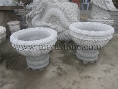 natural stone flowerpot