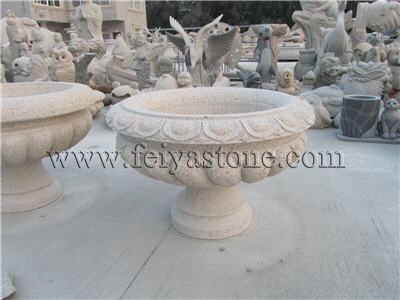 natural stone flowerpot