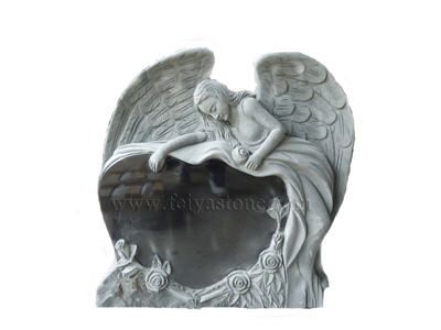 Granite angel carving monument stones