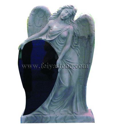 Granite angel carving monument stones