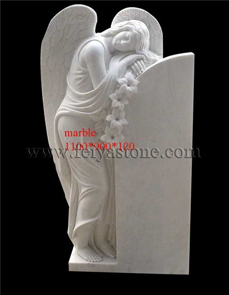 Granite angel carving monument stones