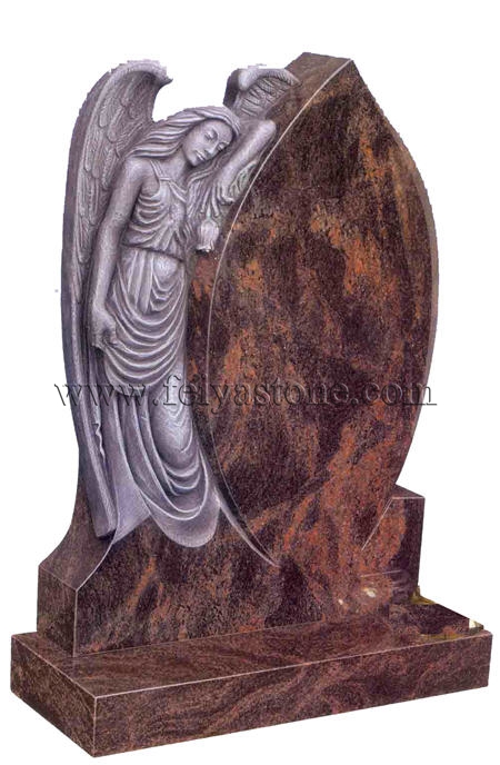 Granite angel carving monument stones