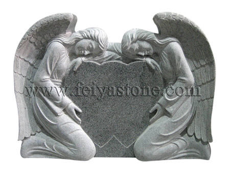 Granite angel carving monument stones