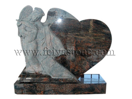 Granite angel carving monument stones