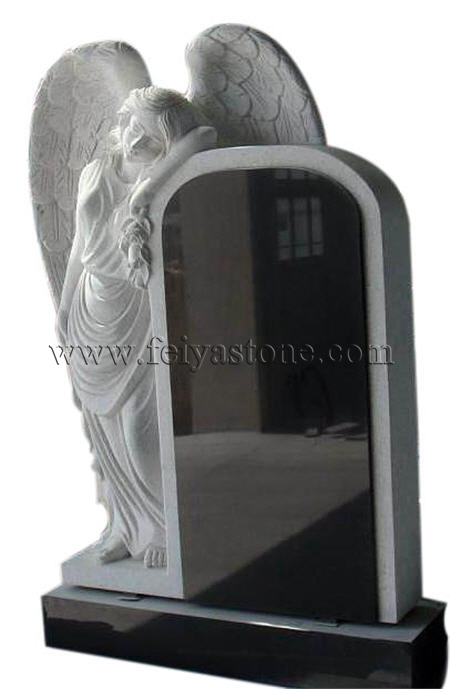 Granite angel carving monument stones