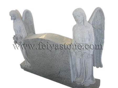 Granite angel carving monument stones