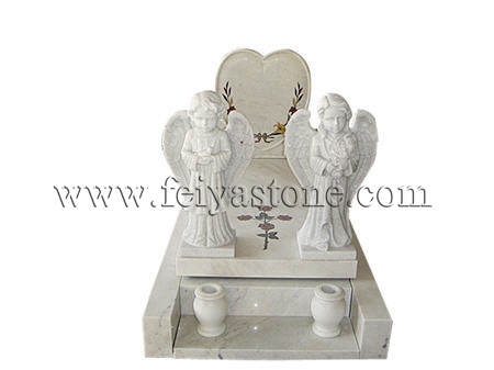 Granite angel carving monument stones