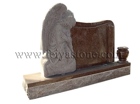 Granite angel carving monument stones