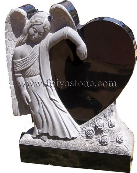 Granite angel carving monument stones