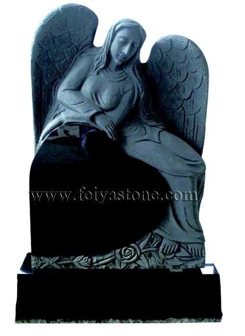 granite angel carving monument stones